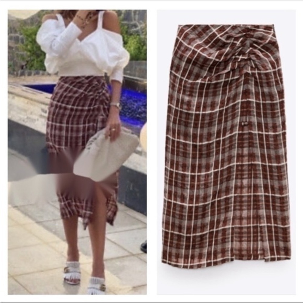 ZARA plaid skirt 8225/016 - Picture 3 of 11